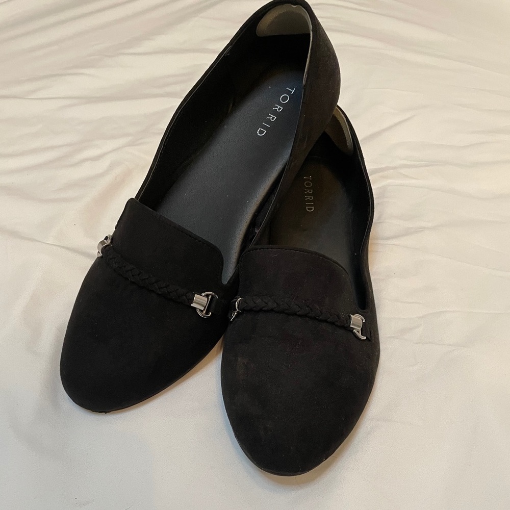 Torrid Black Loafers size 12